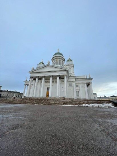 The Senate Square in Helsinki is one of the oldest parts of central Helsinki. One of the landmarks of the square is The Helsinki Cathedral.